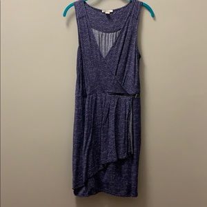 Navy Polka Dot V-neckline Tank Dress